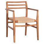 Πολυθρονα Τραπεζαριας Herrin HM18230 Ξυλο Teak-Σχοινι Viro 58x56x80υεκ.