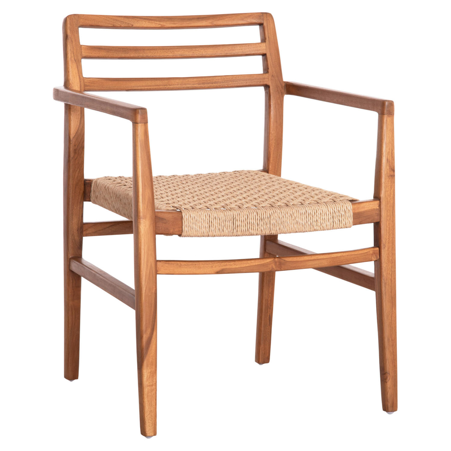 polythrona-trapezarias-fb918230-xylo-tea Πολυθρονα Τραπεζαριας Herrin HM18230 Ξυλο Teak-Σχοινι Viro 58x56x80υεκ. - Image 1