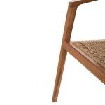 Πολυθρονα Τραπεζαριας Renly HM18239 Ξυλο Τεακ Φυσικο-Σχοινι Viro 60x59x82υεκ. - Image 10
