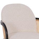 Πολυθρονα Τραπεζαριας Becker HM18246.02 Plywood Μαυρο--Εκρου Υφασμα 54x62x79υεκ. - Image 7