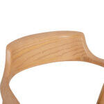 Πολυθρονα Τραπεζαριας Targa HM18336.11 Rubberwood Φυσικο & PU Εκρου 58x54x78yεκ - Image 7