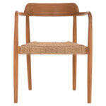 Πολυθρονα Τραπεζαριας Robby HM18350 Ξυλο Teak & Σχοινι Viro Φυσικο 55x50x71υεκ. - Image 3