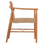 Πολυθρονα Τραπεζαριας Robin HM18351 Ξυλο Teak & Σχοινι Viro Φυσικο 53,5x60x78υεκ - Image 4