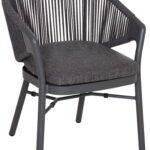 Πολυθρονα Τραπεζαριας Xantion ηm6472.01 Γκρι Αλουμινιο-Σχοινι-Μαξιλαρι 59x60x78υεκ. - Image 7