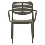 Πολυθρονα Τραπεζαριας Hilliard HM6644.07 Αλουμινιο Σε Olive Green 58x52x78υεκ - Image 3