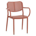 Πολυθρονα Τραπεζαριας Hilliard HM6644.08 Αλουμινιο Σε Terracotta 58x52x78υεκ