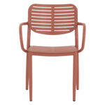 Πολυθρονα Τραπεζαριας Hilliard HM6644.08 Αλουμινιο Σε Terracotta 58x52x78υεκ - Image 3