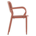 Πολυθρονα Τραπεζαριας Hilliard HM6644.08 Αλουμινιο Σε Terracotta 58x52x78υεκ - Image 4
