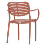 Πολυθρονα Τραπεζαριας Hilliard HM6644.08 Αλουμινιο Σε Terracotta 58x52x78υεκ - Image 5