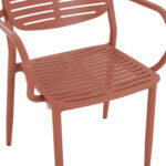 Πολυθρονα Τραπεζαριας Hilliard HM6644.08 Αλουμινιο Σε Terracotta 58x52x78υεκ - Image 8