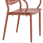 Πολυθρονα Τραπεζαριας Hilliard HM6644.08 Αλουμινιο Σε Terracotta 58x52x78υεκ - Image 9
