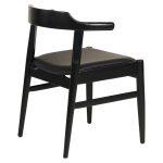 Πολυθρονα Τραπεζαριας Cersei HM9946.02 Rubberwood & PU Σε Μαυρο 57x54x74υεκ - Image 4