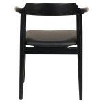 Πολυθρονα Τραπεζαριας Cersei HM9946.02 Rubberwood & PU Σε Μαυρο 57x54x74υεκ - Image 5