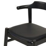 Πολυθρονα Τραπεζαριας Cersei HM9946.02 Rubberwood & PU Σε Μαυρο 57x54x74υεκ - Image 6