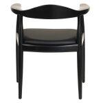 Πολυθρονα Τραπεζαριας Ador HM9948.02 Rubberwood Και Pu-Μαυρο 62x54x76,5υεκ - Image 5
