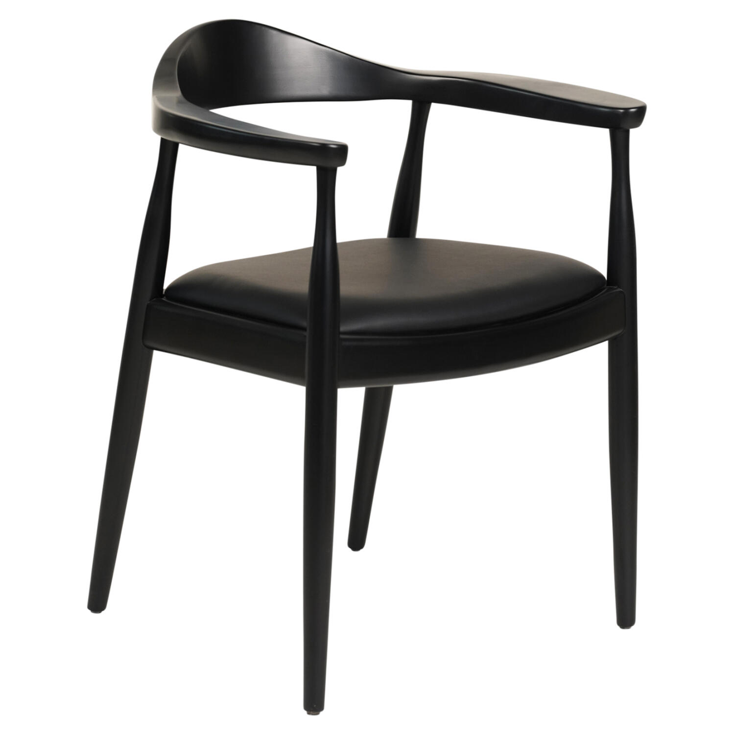 polythrona-trapezarias-fb9994802-rubberw Πολυθρονα Τραπεζαριας Ador HM9948.02 Rubberwood Και Pu-Μαυρο 62x54x76,5υεκ - Image 1