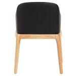 Πολυθρονα Τραπεζαριας Furlan HM9949.01 Rubberwood Σε Οακ-Μαυρο PU 54,5x58x78υεκ. - Image 5