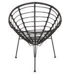 Πολυθρονα Τυπου Φωλια Μεταλλικη Allegra HM5458.12 Με Wicker-Μαυρο 73x78x88υεκ. - Image 6