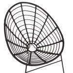 Πολυθρονα Τυπου Φωλια Μεταλλικη Allegra HM5458.12 Με Wicker-Μαυρο 73x78x88υεκ. - Image 7