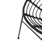 Πολυθρονα Τυπου Φωλια Μεταλλικη Allegra HM5458.12 Με Wicker-Μαυρο 73x78x88υεκ. - Image 9