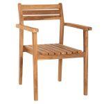 Πολυθρονα Erietta Ξυλο Teak Στοιβαζομενη HM9534 Σε Φυσικο Χρωμα 60x54x87y Εκ.
