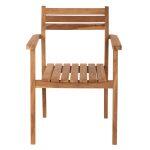 Πολυθρονα Erietta Ξυλο Teak Στοιβαζομενη HM9534 Σε Φυσικο Χρωμα 60x54x87y Εκ. - Image 3