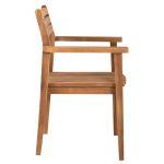 Πολυθρονα Erietta Ξυλο Teak Στοιβαζομενη HM9534 Σε Φυσικο Χρωμα 60x54x87y Εκ. - Image 4