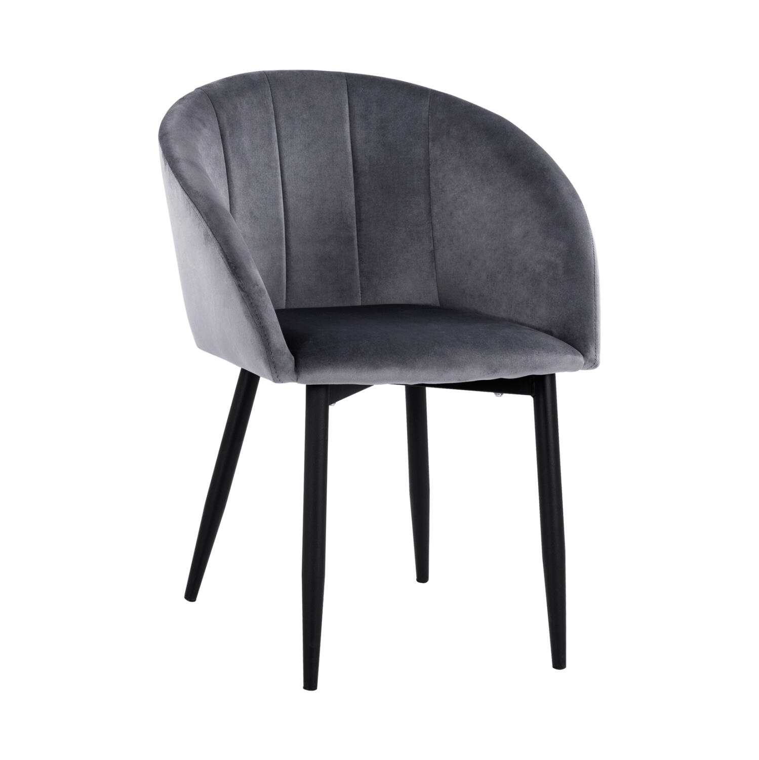polythronaki-fb9869901-beloydo-gkri-me-m Πολυθρονακι Bessie HM8699.01 Βελουδο Γκρι Με Μεταλλικο Σκελετο 60x62x80y Εκ. - Image 1
