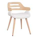 Πολυθρονακι Συνεργασιας Superior Pro Sonama Μe Λευκο PU HM8491.02 50χ53χ76υ Εκ.