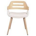 Πολυθρονακι Συνεργασιας Superior Pro Sonama Μe Λευκο PU HM8491.02 50χ53χ76υ Εκ. - Image 3