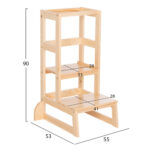 Πυργος Εκμαθησης Τ.montessori Pepe HM9291.01 Ξυλο Πευκου Φυσικο 55x53x90υεκ - Image 2