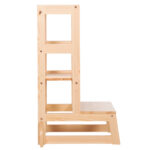 Πυργος Εκμαθησης Τ.montessori Pepe HM9291.01 Ξυλο Πευκου Φυσικο 55x53x90υεκ - Image 4