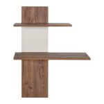 Ραφι Τοιχου 2 Θεσεων Fylliana Miami Tobacco Με Cashmere Χρωμα 80x26x100εκ - Image 3