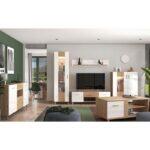 Ραφι Τοιχου Bretagna Zp Artisan Oak-Λευκο High Gloss Foil 150x19,5x25εκ A.p.r - Image 2