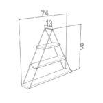 ΡΑΦΙ ΤΟΙΧΟΥ Fylliana "Elmira" Triangle ΛΕΥΚΟ 74x13x61εκ - Image 4