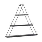 ΡΑΦΙ ΤΟΙΧΟΥ Fylliana "Elmira" Triangle ΜΑΥΡΟ 74x13x61εκ - Image 2