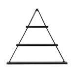 ΡΑΦΙ ΤΟΙΧΟΥ Fylliana "Elmira" Triangle ΜΑΥΡΟ 74x13x61εκ - Image 3