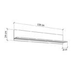 Ραφι Τοιχου Laval Zp Artisan Οακ 120x20x24εκ - Image 8