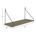 Ραφι Τοιχου Agilan Μελαμινης HM9183.12 Olive Grey 72x20x27y Εκ. - Image 2