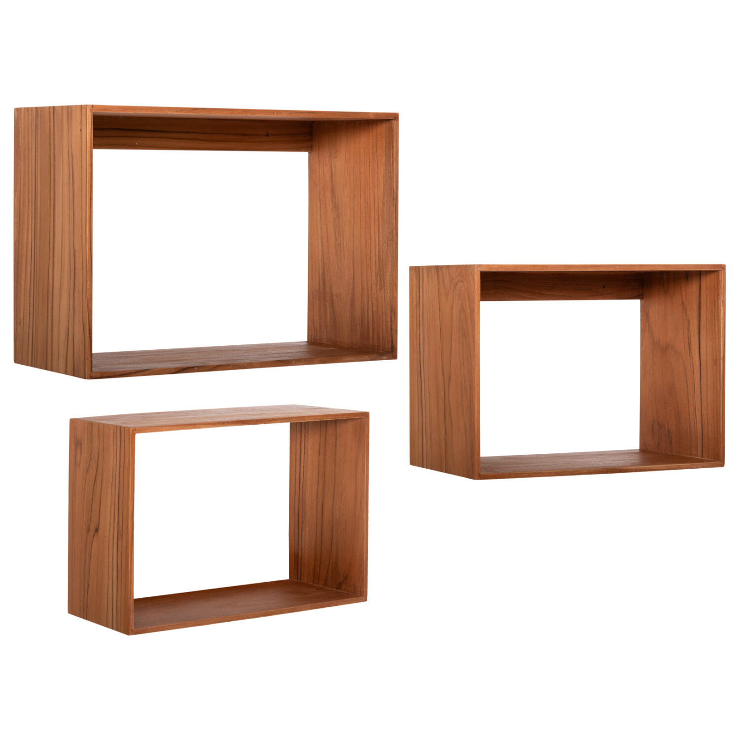rafiera-fb99830-3tmch-xylo-teak-se-fysik Ραφιερα Chengis HM9830 3τμχ Ξυλο Teak Σε Φυσικο Χρωμα 60x20x38υεκ - Image 1
