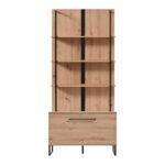 Ραφιερα Sardinia Pop Artisan Oak / Μαυρο 85x42x192εκ Srd - Image 3