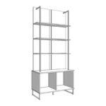 Ραφιερα Sardinia Pop Artisan Oak / Μαυρο 85x42x192εκ Srd - Image 5