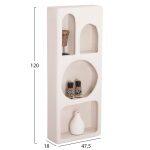 Ραφιερα Τοιχου Σειρα Santorini HM18069 MDF Σε Υπολευκο Χρωμα 47,5x18x120υεκ. - Image 2