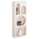 Ραφιερα Τοιχου Σειρα Santorini HM18069 MDF Σε Υπολευκο Χρωμα 47,5x18x120υεκ.