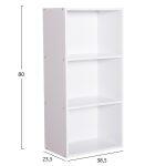 Ραφιερα Τοιχου Cubicon HM9941.01 Λευκη Μελαμινη 38,5x23,5x80υεκ. - Image 2