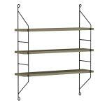 Ραφιερα Τοιχου Achala Μελαμινης HM9185.12 Olive Grey 60x15x68y Εκ. - Image 3