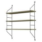 Ραφιερα Τοιχου Achala Μελαμινης HM9185.12 Olive Grey 60x15x68y Εκ. - Image 4