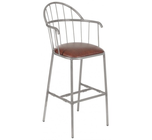 retro-metalliko-skampo-bar-16255-66364 Retro Grey Σκαμπό Μπαρ Μεταλλικό - Image 1
