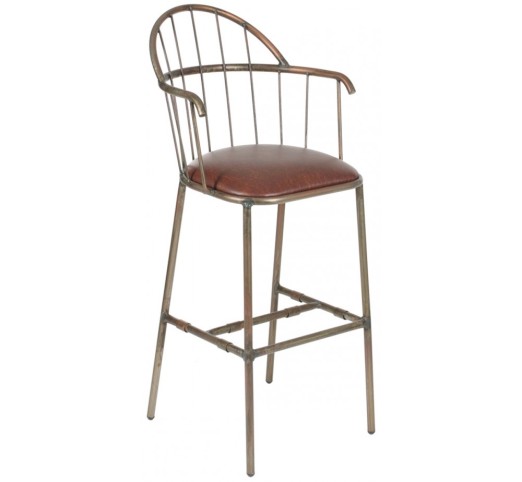 retro-metalliko-skampo-bar-16255-66367 Retro Aging Σκαμπό Μπαρ Μεταλλικό - Image 1
