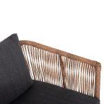 Σαλονι Εξ.χωρου 4τμχ Freja HM6057.03 Αλουμ.ανθρακι-Pe Rattan Μπεζ-Ανθρακι Μαξιλαρια - Image 5